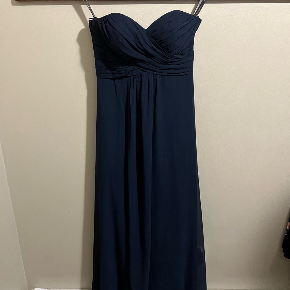 Navy Strapless Dress